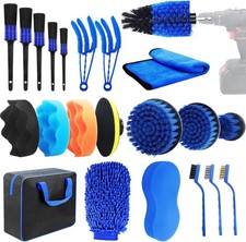 22 Pcs Ultimate Car Detailing Brush Set Drill Not Include 22 Pcs Ultimate Car Detailing Brush Set Drill Not Include