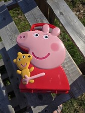 Peppa Pig Carry Case Plastic with Handle Toy Storage 2003 CASE ONLY