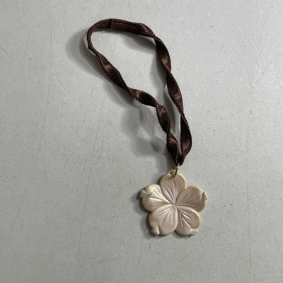 Victoria's Secret 2'' Flower Pendant Brown Sash Bolo Hair Tie or Bracelet