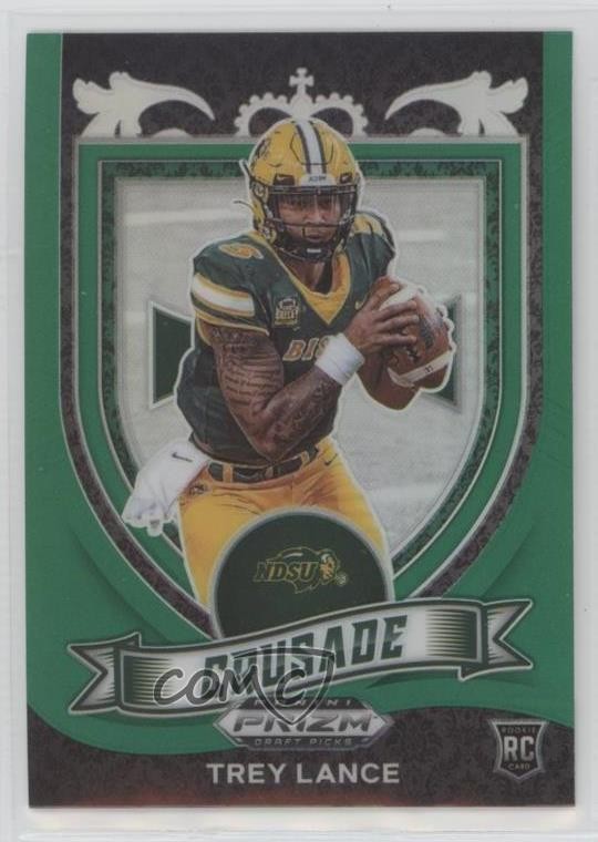 2021 Panini Prizm Draft Picks Crusade Green Trey Lance #164 Rookie RC 10qk