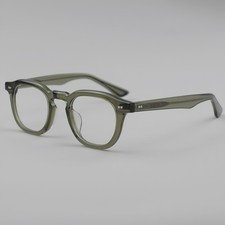 Acetate Eyeglasses Frames Reading Glasses Round Full Rim Nerd Fashion Men Women