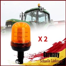 2x 12-24V LED Notfall Blinkende Bernstein Rundumleuchte Blitz Licht Für Tractor