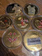 Selection of Large Individual Commemorative Coin Crown (65mm to 70mm)