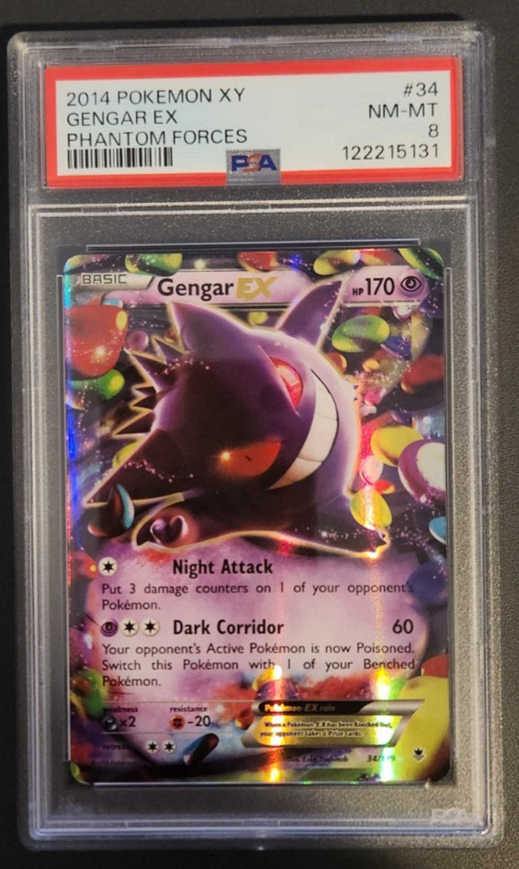 PSA 8 Gengar EX 34/119 XY - Phantom Forces Holo (ENGLISH)