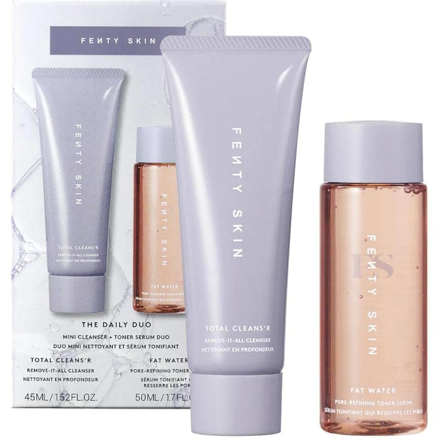 Fenty Skin The Daily Duo Mini Set – Cleanser 45ml + Fat Water 50ml – New
