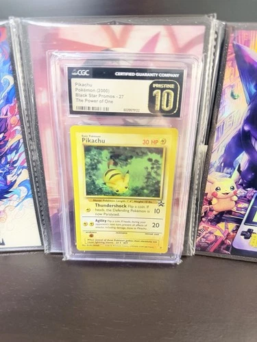 Pokémon TCG Pikachu CGC 10 Black Star Promo 27 Regular 2000 English