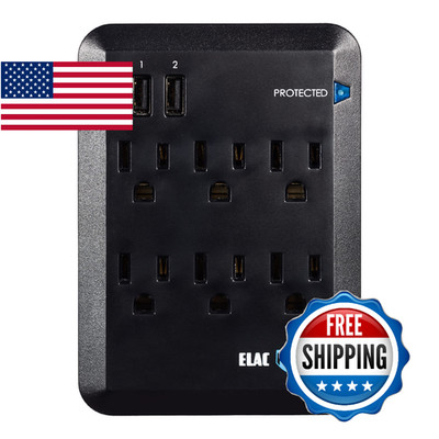 Elac PB-62S - Protek 6 Outlet Wall Surge Protector