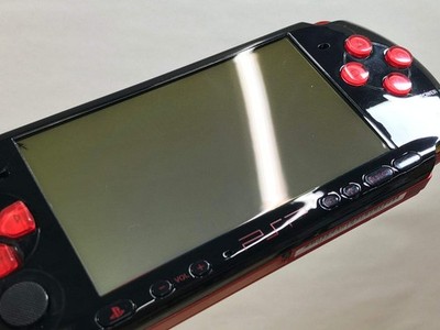 PSP-3000 BLACK & RED Console Boxed Japan - Tested Working GE1596