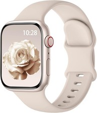 Soft Silicone Strap Compatible with Apple Watch Series 7 44mm Water-proof