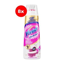 8 x Vanish Oxi Action Carpet Stain Remover Carpet Serum & Scrubbing Head 195ml