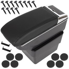 Mittelarmlehne Armlehne Für Skoda Octavia III 5E 13-20 / Leder Schwarz KOMPLETT