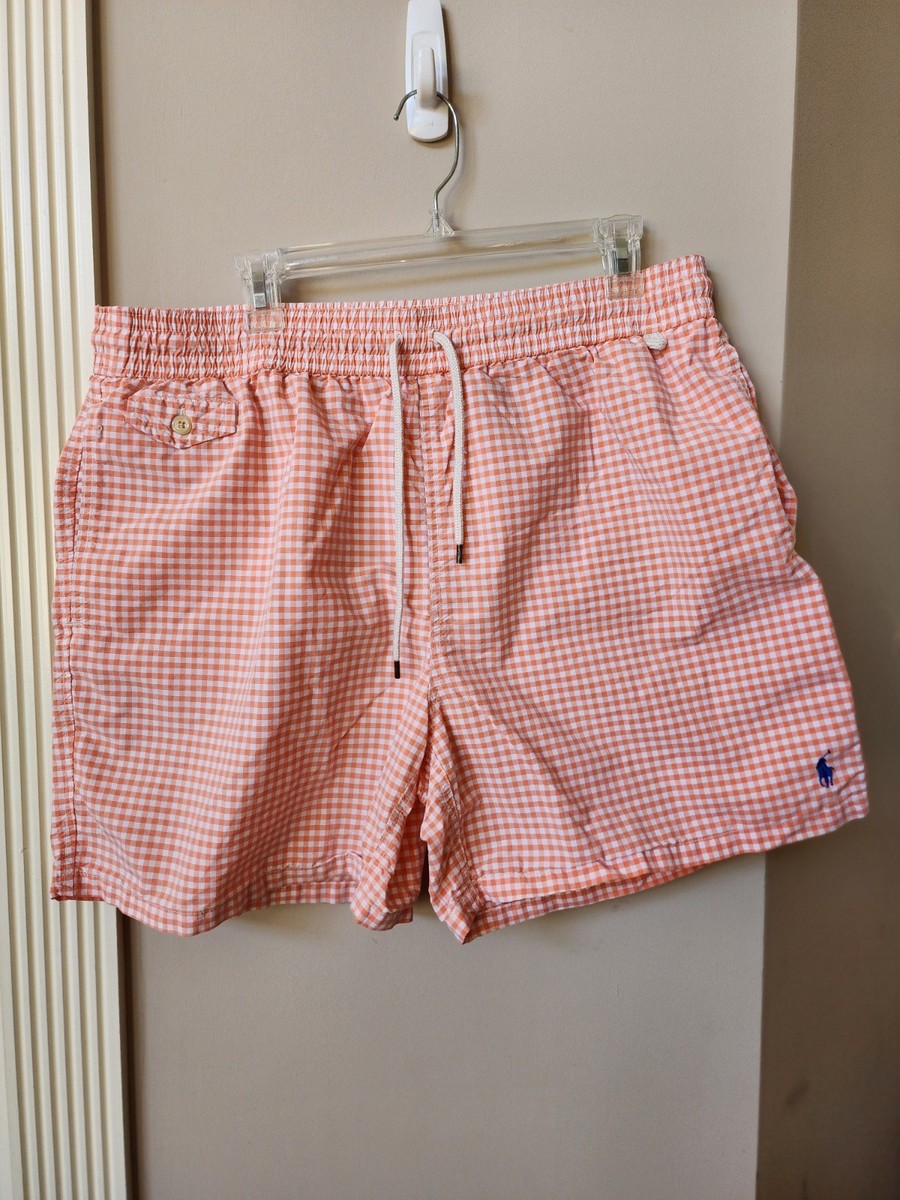 Ralph Lauren Polo Swim Shorts Mens Size XXL 2X Classic Gingham