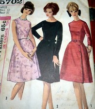 LOVELY VTG 1960s DRESS Sewing Pattern 12/32