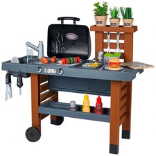 Smoby Garden Kitchen Play Set with Accessories Kids Outdoor Toy Kitchen