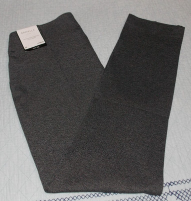 $79 Rafaella Size 12 Slim Leg Stretch Waistband Pull-On Pants Gray NWT Comfort