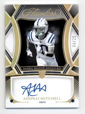 2024 Flawless Rookie Shadow Signatures Adonai Mitchell RC Auto 9/25 Colts