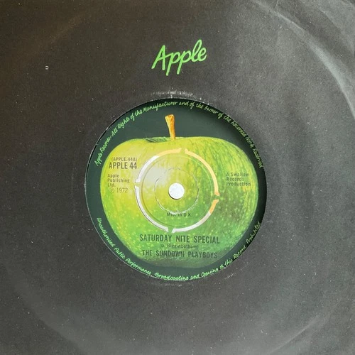 THE BEATLES / SUNDOWN PLAYBOYS ‘SATURDAY NIGHT SPECIAL’ APPLE 44 RARE 45 1972