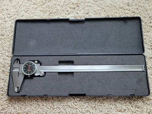 12" DIAL CALIPER HARDENED STAINLESS WITH CASE Grade 0.001