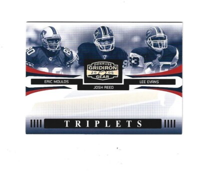 2005 Donruss Gridiron Gear Triplets Silver Holofoil #14 Moulds Reed Evans /250