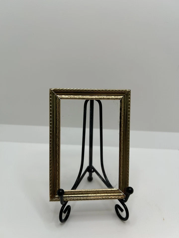 Antique & Vintage Brass Picture Frames Lot Of 6 Art Nouveau Tin Back NOS Oval - Image 2 of 4