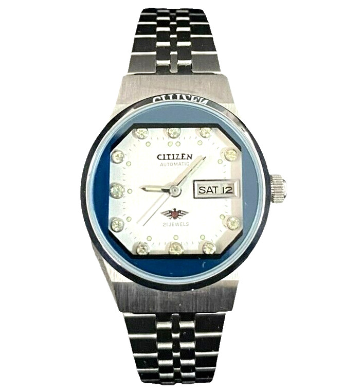Reloj para dama Citizen Eagle 7 automático esfera plateada de acero inoxidabl...
