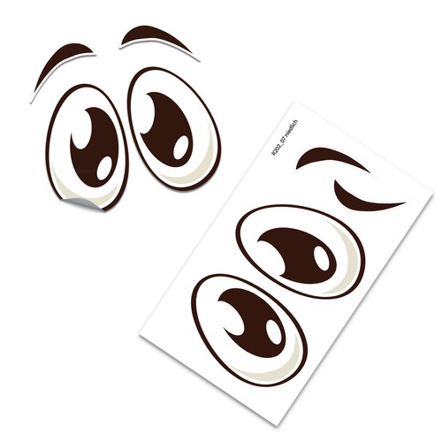 Aufkleber "Augen" Niedlich Augenpaar Wackelaugen Klebeaugen Basteln R202 - Bild 5 von 7