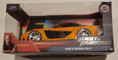 Jada Die-Cast Fast & Furious HAN's Mazda RX-7 Orange & Black 1:24