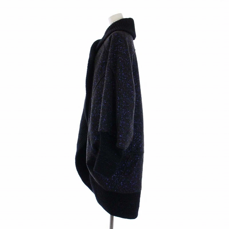 ISSEY MIYAKE 10AW deformed shawl coat outer middle long wool knit Switch 2 M