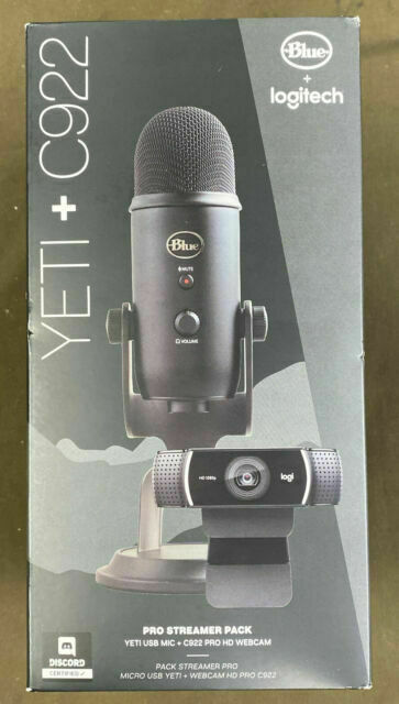 Blue Microphones Yeti X USB Microphone Dark Gray with Logitech C922 Pro  Webcam 