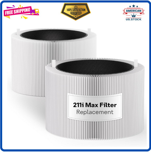 Leemone 2 Pack Filter Replacement for Blue Pure 211i Max True HEPA Carbon F2MAX