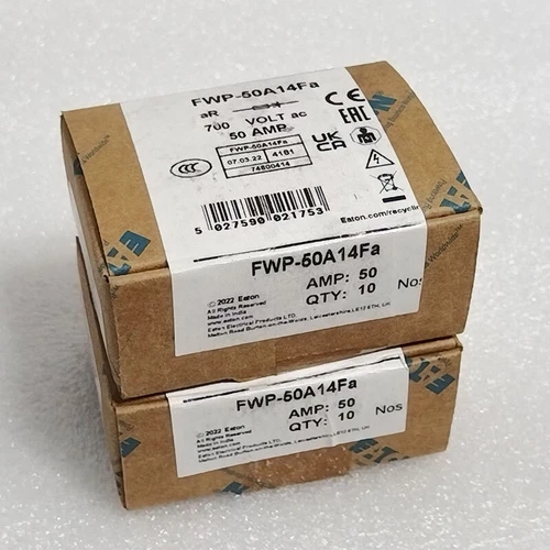 Lot of 10 Bussmann FWP-50A14Fa Fuses NEW in ORIGINAL Box, FWP50A14Fa Fuse
