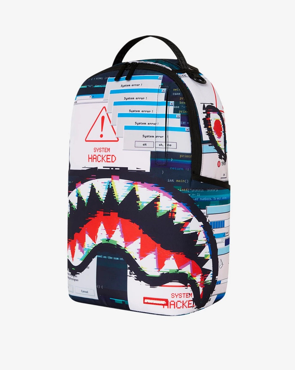 Sprayground System Hacked Shark Backpack🔥New Black Bookbag