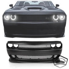 Hellcat Style For 2015-2023 Dodge Challenger Full Front Bumper w/ Grille & Lip