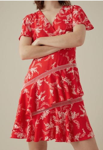 Buy KAREN MILLEN Red Oriental Palm 