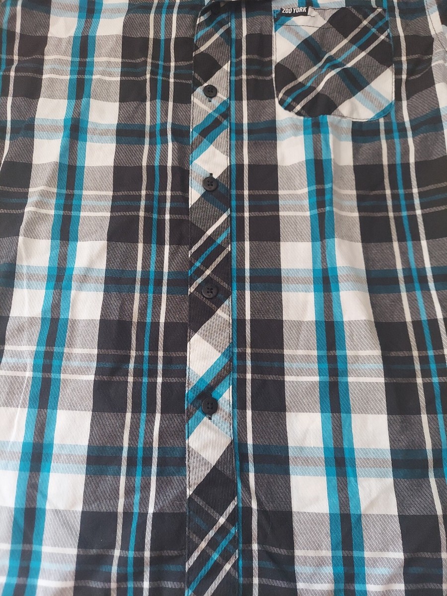 Boys Short Sleeve Plaid Zoo York Shirt Size 10/12 | eBay