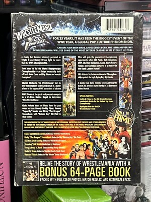 WWE Wrestlemania 25th Anniversary DVD Set With 64 Page Book for
