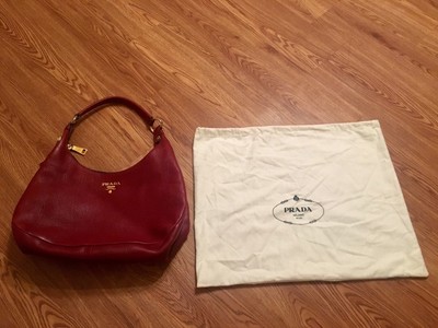 prada handbags red leather