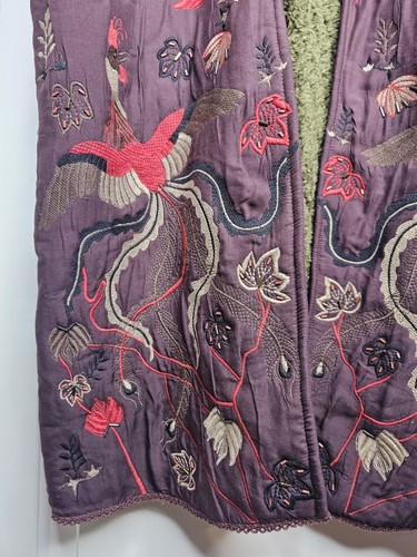 Anthropologie Bl^nk Aiza Jacket Coat Embroidered Duster M / L - Picture 9 of 17