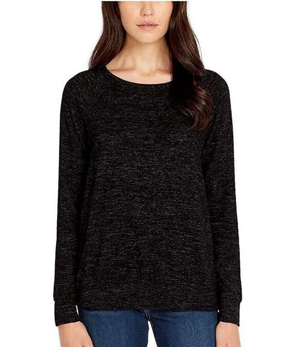 Buffalo David Bitton Solid Dark Gray Crewneck Lon… - image 1