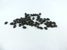 61 pc Lot of Loose Black  Brown Oval Agate / Onyx Stones 24 Carats 