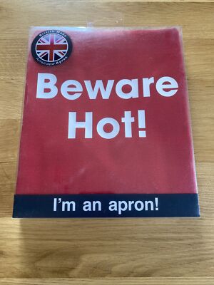 Artscape Schürze ''Beware Hot'' rot Erwachsene Made in UK NEU