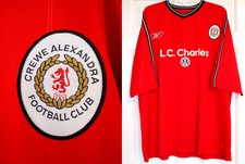 Vintage classic Crewe Alexandra Home Football Shirt 2003/04 ( L C CHARLES) XXL