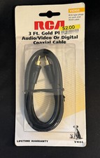 3 Foot Coaxial Cable - 75-Ohms - RG59 - RCA type plugs - New