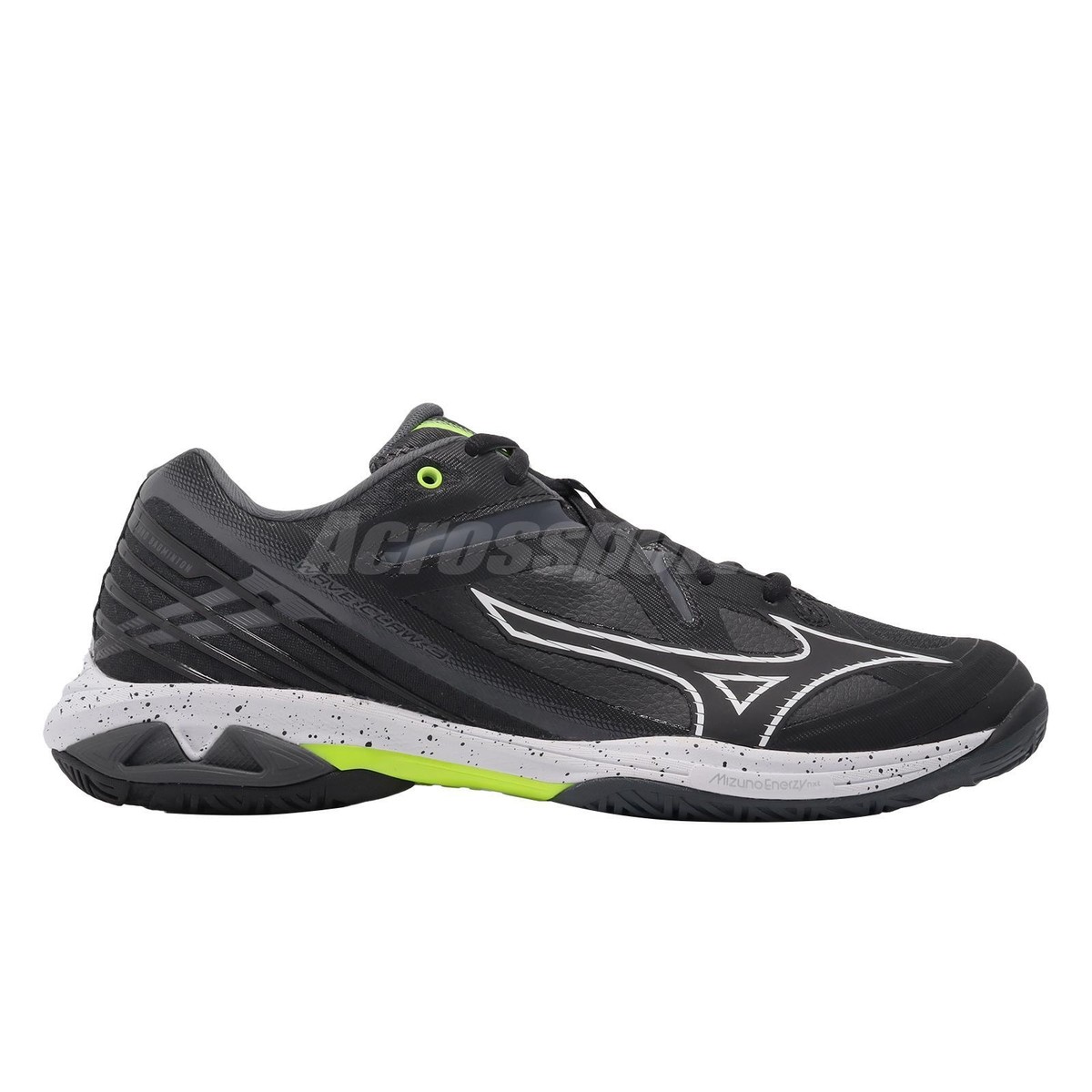 Mizuno Wave Claw 3 Super Wide Black White Silver Men Badminton