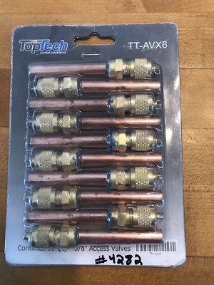 TopTech  3/8  Copper Access Valve TT-AVX6 - New In Package - Qty 10