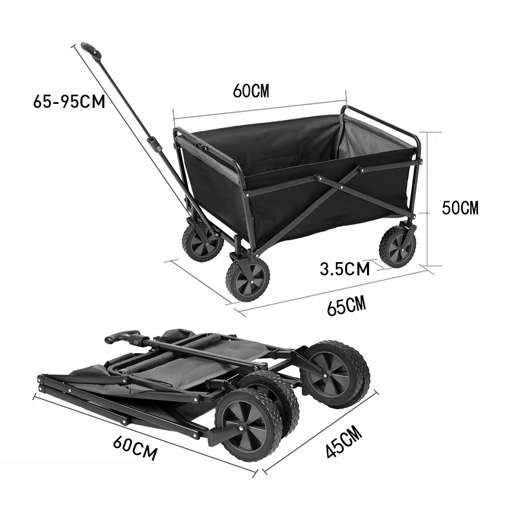 Foldable Collapsible Camping Outdoor Garden Trolley Cart Wagon Truck