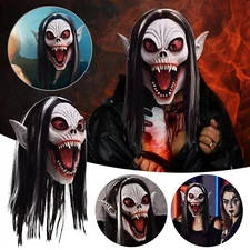 Halloween Demon Vampire Full Head Latex Mask Horror  Costume Cosplay Party Prop