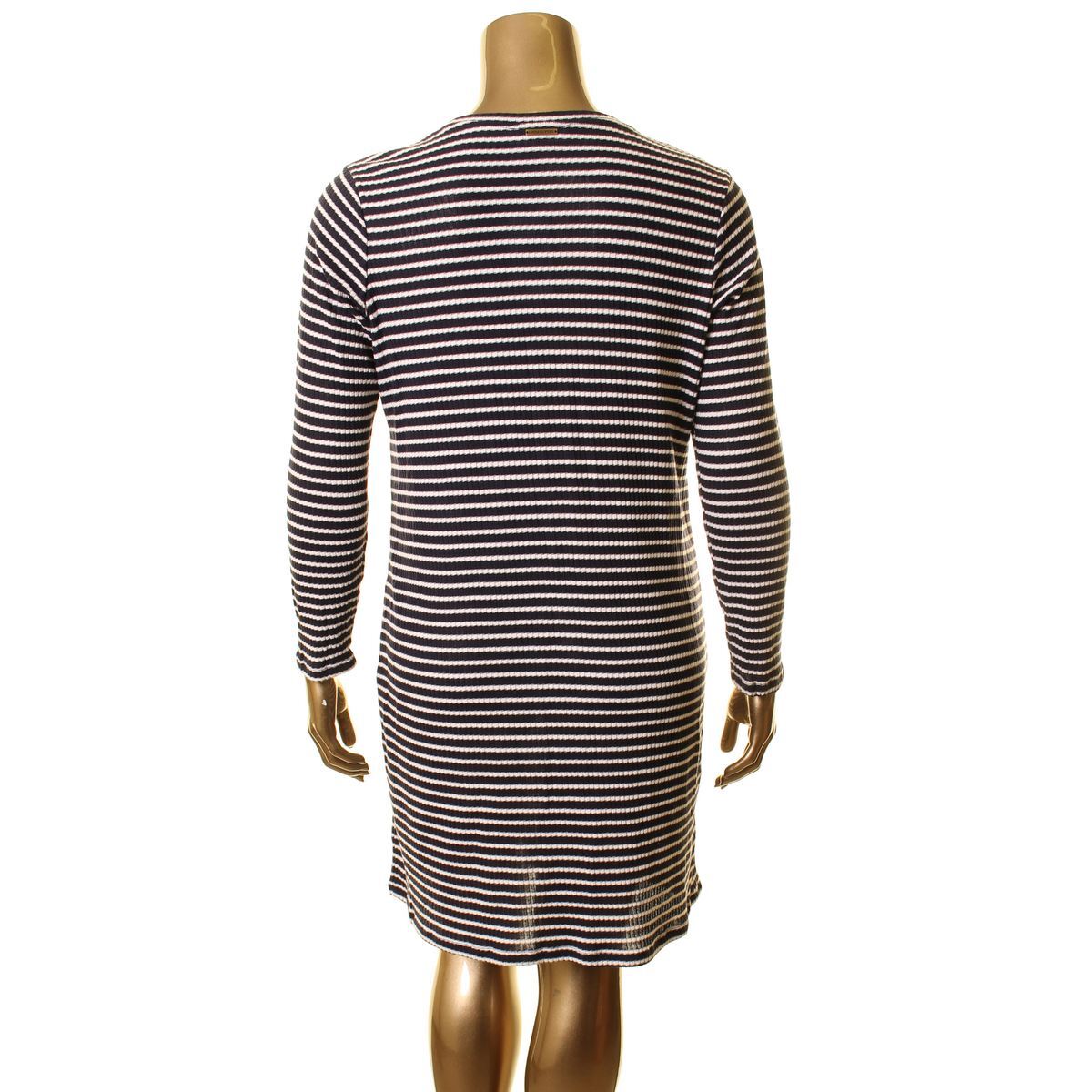 michael kors striped bodycon dress Michael KORS black white stripe sleeveless bodycon side zip mini dress size 6