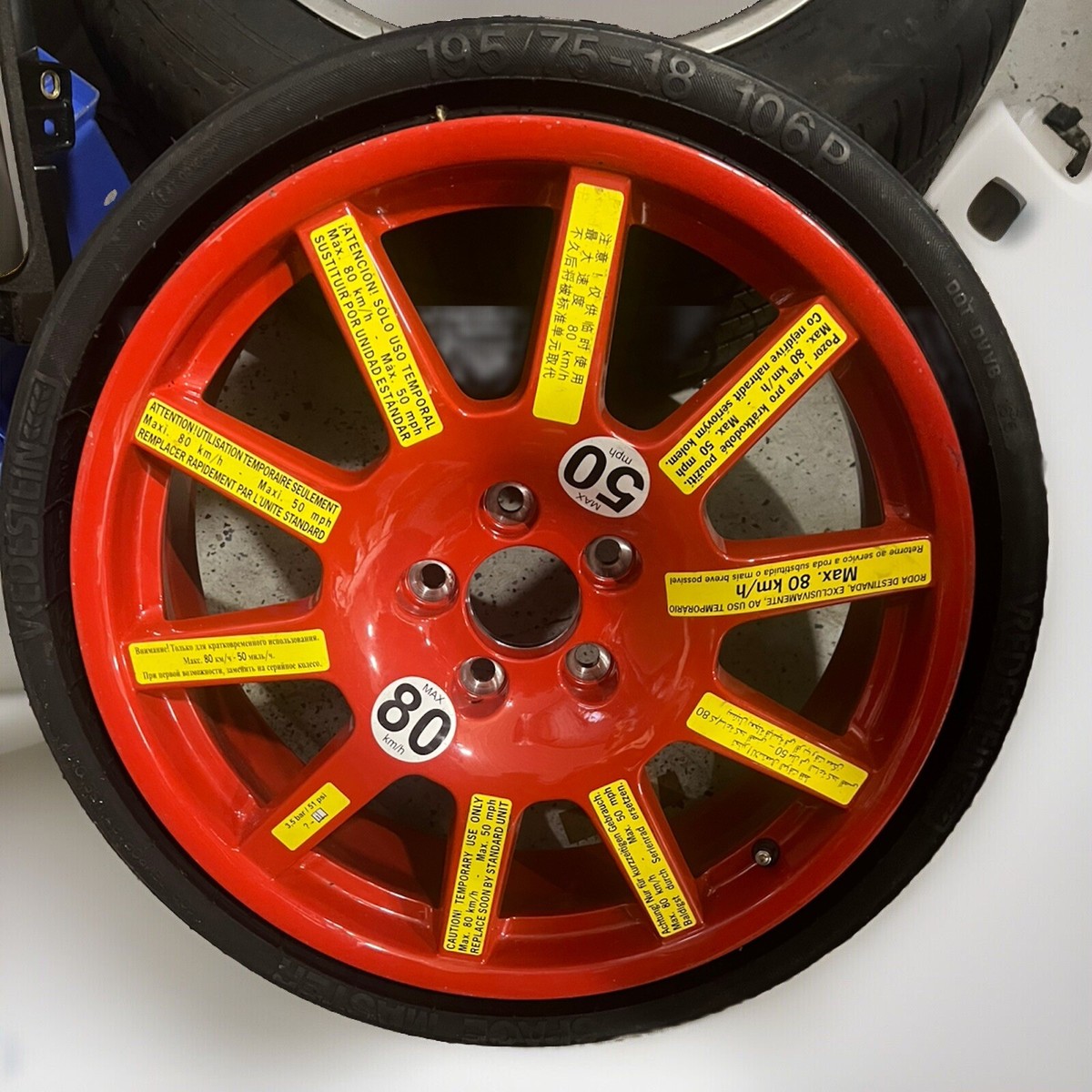 PORSCHE CAYENNE SPARE WHEEL VREDESTEIN SPACE MASTER T195/75 R18