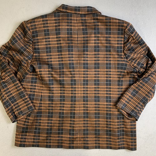 Bar III Blazer Women’s Size 2X-Large Black And Brown Plaid Single Button - Picture 14 of 21